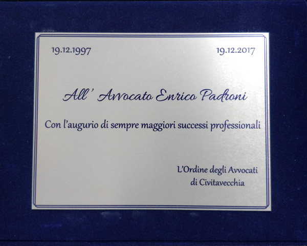 Attestato Enrico Padroni